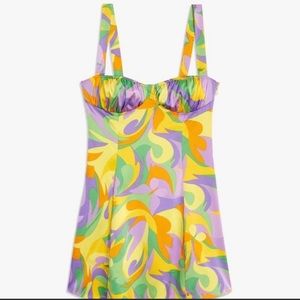 Danielle Bernstein Ruched Bralette Mini Dress